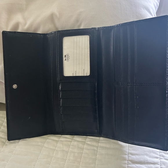 Coach Monogrammed Wallet Grey/black - Picture 3 of 3